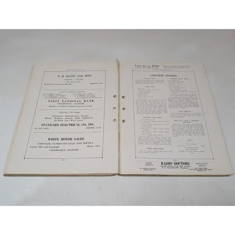 Mckinley Foundation University of Illinois Yearbook Vintage‎ Antique 1938 Church